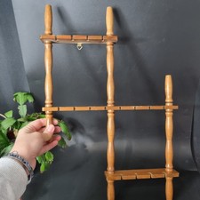 Collectable Spoon Display Shelf Wall Hanging Wood Wooden Vintage Holds 16 Wotnot