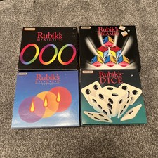 The Rubik Collection x 4 -  Rubiks Magic, Triamid, Dice & Clocks 1980’s Free P&P