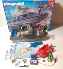 Playmobil 4429 Police Boat and Rescue Dinghy With Motor Figures and Accessories