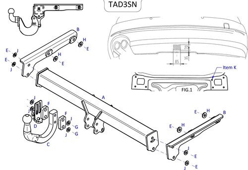 Towtrust swan neck automotive - swan,