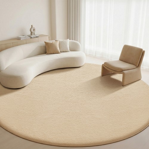Round fluffy shaggy rug - fluffy,