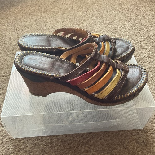 Art company women brown - , wedge