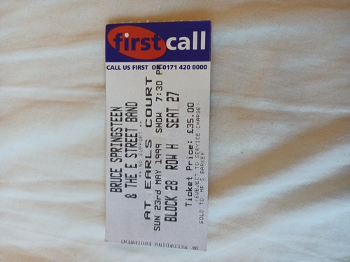 Bruce springsteen ticket stub - springsteen,