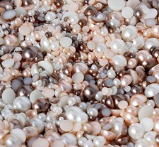 Mixed Flat Back Pearls Rhinestones Embellishments Face Gems Craft Card Making