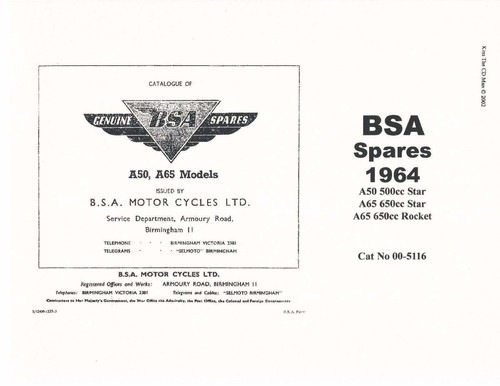 Bsa parts manual book - bsa,