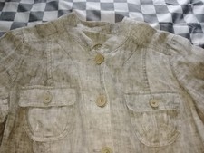 Zyga lin n Laundry ladies linen jacket M khaki colour regular fit Nehru collar 