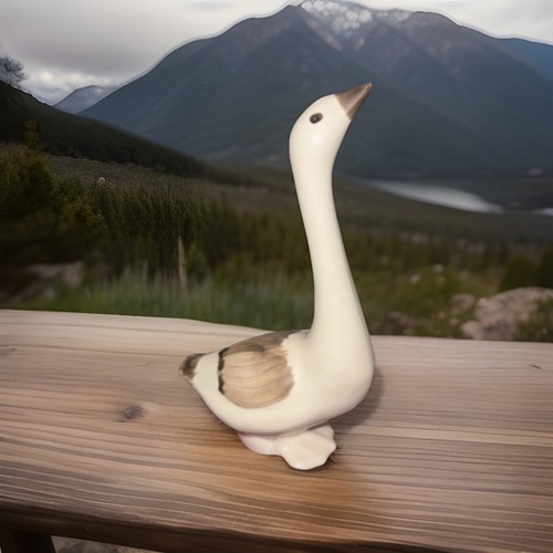 Vintage porcelain goose - vintage,