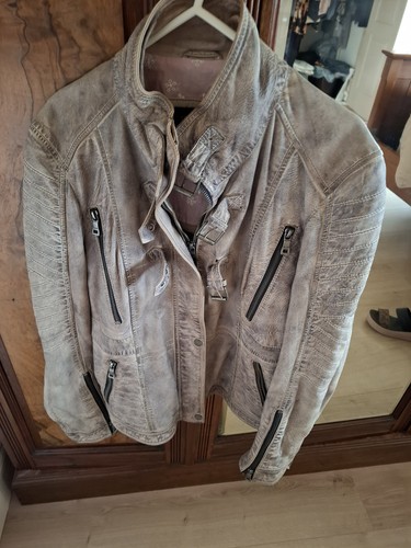 Leather biker jacket - leather,