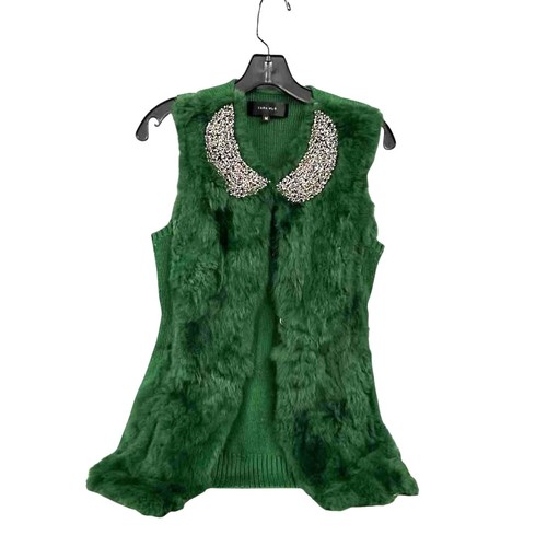 Green faux fur - faux,