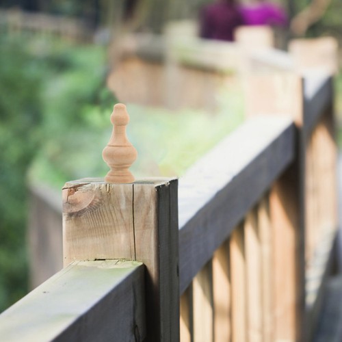 Solid wood khaki - wood, banister