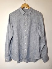 Muji Linen Shirt Size S Blue