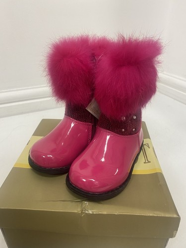 Bright pink girls ankle - bright, boots