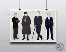 SHERLOCK - Minimalist Characters Poster  Posteritty Holmes Watson Cumberbatch