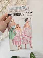 1987 80s Butterick 4739 Prom