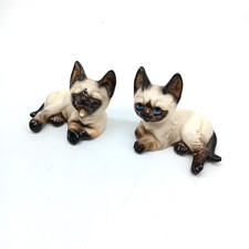 VINTAGE HARVEY KNOX SIAMESE KITTENS PAIR HHH CATS H676B Collectable figurines