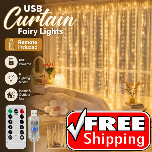 Led christmas curtain fairy - led,