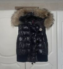 womens girls moncler body warmer xs navy blue