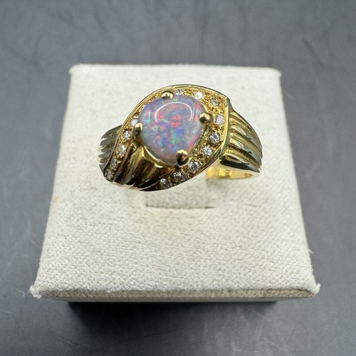 Australian solid black opal - black,