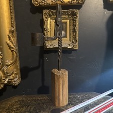 Antique Wrought Iron rushlight