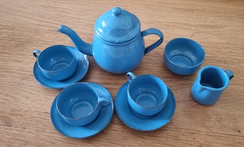 Vintage german blue enamel - vintage,