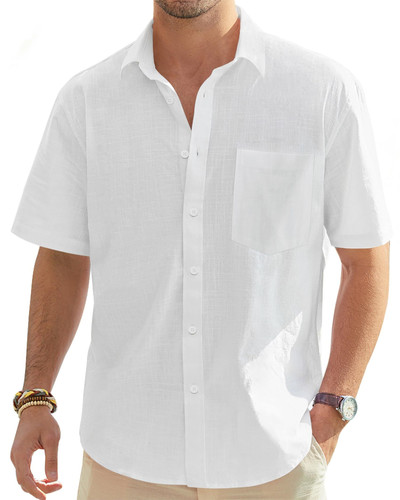 Ver white linen shirts men - linen,