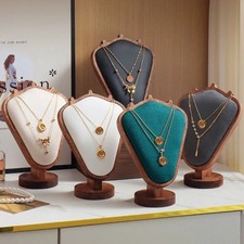 Wood Jewelry Necklace Display
