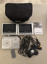 VENTURER PVS1961 Portable DVD Player Unit with Dual Screens Bundle & carry case