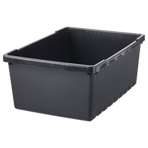 Black plastic storage - plastic,