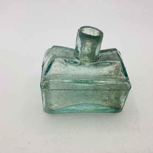Vintage glass ink well good - vintage,