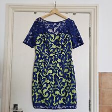 MILLY New York Sheath Blue Lace short Dress UK 12 / US 8 RRP £170