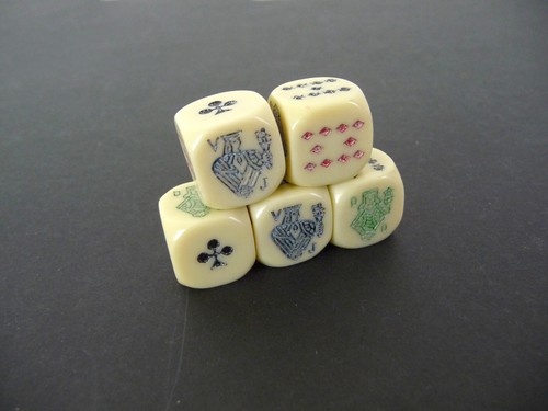 Complete set five poker - set,