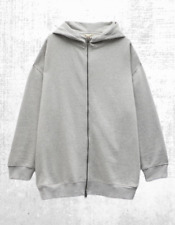 Women’s HUSH Zip Up Hoodie Long Sleeve Tobbie Longline Cotton Grey Marl