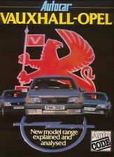 Vauxhall Opel 1983 Autocode Chevette Astra Cavalier Manta Carlton Senator