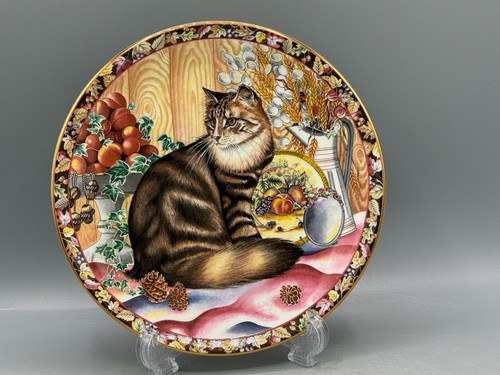 Aynsley autumn cat plate - autumn,