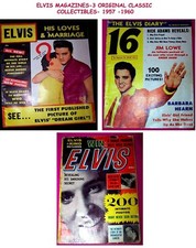 ELVIS 1957 & 1960 Magazines --THREE --GOOD CONDITION