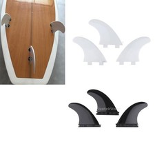 3pcs High-performance G5 Surf  Longboard Fin for /Future Base Black