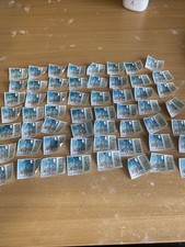 50 x 2nd Class Royal Mail Unfranked Xmas Stamps off Paper Barcoded Latest Issue