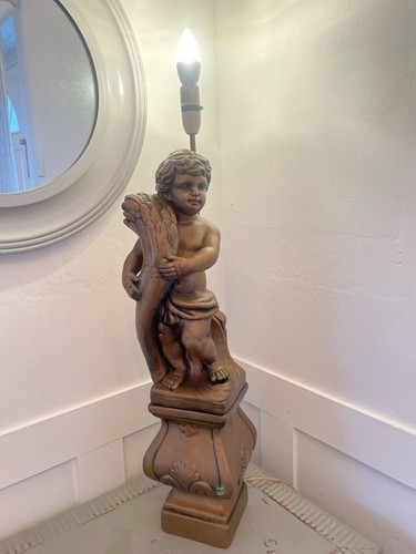 Mid century large cherub lamp - century,