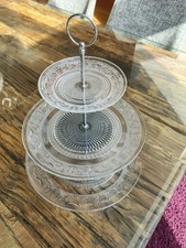 Glass 3 Tiered Cake Stand