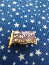Lovely VTG Pontins Holidays Brean Sands Enamel Badge (a51)