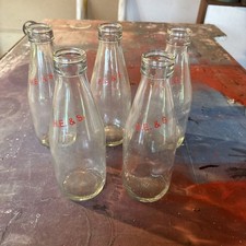 Rare Antique Glass Clear Milk Bottle Stamped H.E & S. 1980s