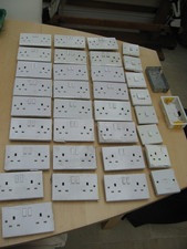 job lot 25 used double sockets and a few switches and bits