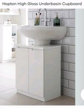Hopton High Gloss Underbasin Cupboard