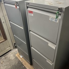 X2 Bisley  x4 Drawer Filing Cabinet - one is a darker Grey,one is lighter grey. 