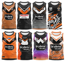 NRL RUGBY TANK MEN's INDIGENOUS SINGLET WESTS TIGERS VEST JERSEY S-5XL NRL