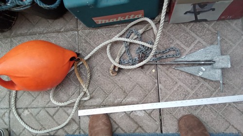 Boat buoy with handle - handle, anchor