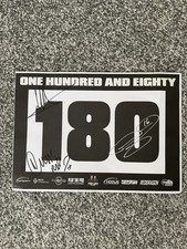 Signed Darts 180 Card
