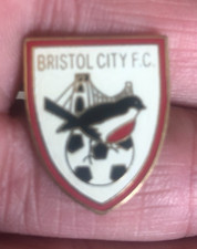 RARE BRISTOL CITY F.C. CREST SHIELD ENAMEL PIN BADGE