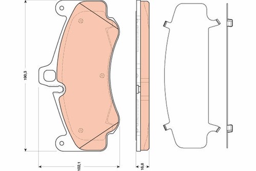 Trw brake pads gdb1817 - trw, for