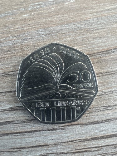 Public library 50p - 50p, coin